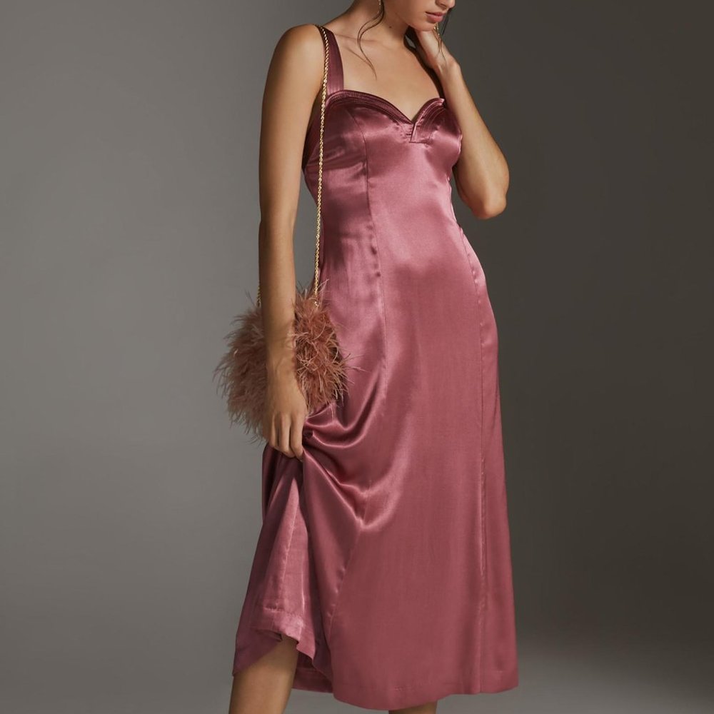 Anthropologie Cross-Back Midi Dress, NWT, Size 10